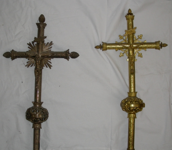 Paire de croix de procession