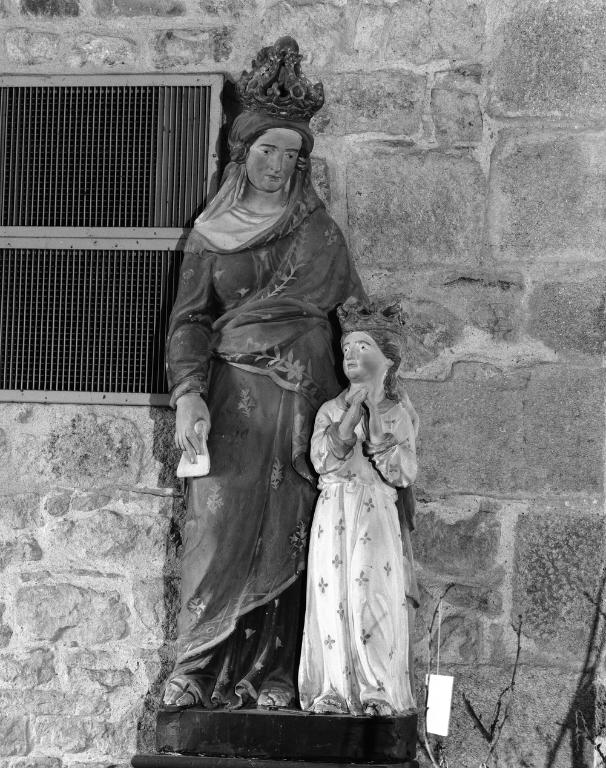 Groupe sculpté (petite nature) : Education de la Vierge, église paroissiale Saint-Martin (Ploeren)