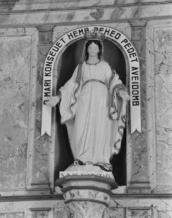 Statue (d'applique) : Immaculée Conception, dite Notre-Dame du Bon Voyage, chapelle Notre-Dame-du-Bon-Voyage (Séné)