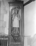 Statue (d'applique, petite nature) : saint Tugdual, église paroissiale Saint-Cornély (Gourlizon)
