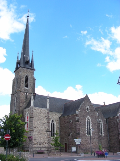 Eglise paroissiale Saint-Hermeland, place de l'Eglise (Saint-Erblon)