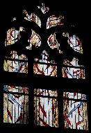 Verrière non figurative de la baie 00, église Saint-Gilles (Malestroit)