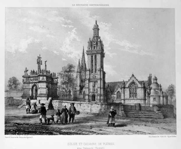 Enclos paroissial et église Saint-Germain, place Charles De Gaulle (Pleyben)