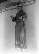 Statue (petite nature, d'applique) : saint Antoine de Padoue (?), Saint François d'Assise (?), chapelle Saint-Yves (Lignol)