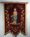 Bannière de procession paroissiale : Calvaire, saint Pierre (Guipry fusionnée en Guipry-Messac en 2016)