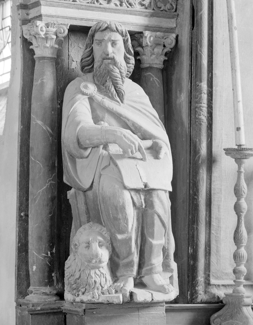 Statue : Saint Marc, chapelle Saint-Golven, le Vieux-Bourg (Taupont)