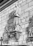 Statue (petite nature) : saint Pierre, église paroissiale Notre-Dame-de-la-Fosse (Guémené-sur-Scorff)