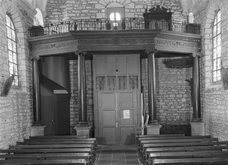 Tribune, église paroissiale Sainte-Cécile (Theix fusionnée en Theix-Noyalo en 2016)