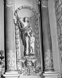 Groupe sculpté (petite nature, d'applique) : Tobie et l'ange, église paroissiale Sainte-Agnès (Tréfumel)