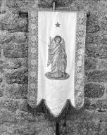 Bannière de procession (anciennement numéro 2) : l'Ange Gardien, saint Joseph, église paroissiale Saint-Magloire (Mahalon)