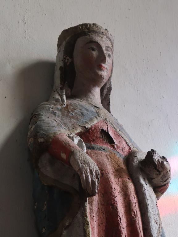 Statue : sainte Catherine d'Alexandrie, église paroissiale Notre-Dame (Collorec)