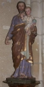 Statue sur socle : Saint Joseph et l'Enfant