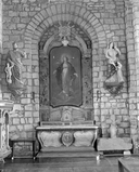 Autel (2), retable (2), tabernacle, tableau (2, autel secondaire, autel tombeau, retable cadre) : de la Vierge, de saint Jean-Baptiste, prieuré Saint-Martin, église paroissiale de bénédictins (Tremblay fusionnée en Val-Couesnon en 2019)