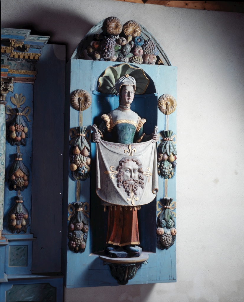 Statue (petite nature) : sainte Véronique (retable), chapelle Saint-Guénaël (Cléguer)