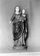 Statue de procession (demi-nature) : Vierge à l'Enfant (1), chapelle Notre-Dame-de-Kergoat (Quéménéven)
