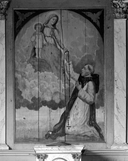 Peinture (2) : Donation du rosaire, Christ rédempteur, église paroissiale Saint-Mélaine (Meslan)