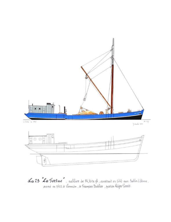 Bateau de charge, sablier, dit La Tortue (Lannion)