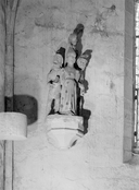 Groupe sculpté (demi-nature) : sainte Appoline, chapelle Saint-Fiacre (Le Faouët)