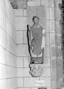 Statue (grandeur nature) : saint Maudé, chapelle Saint-Maudé (Guiscriff)