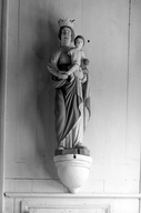 Statue (d'applique, petite nature) : Vierge à l'Enfant, chapelle dite de Kergrist (Plouguernével)
