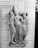 Groupe sculpté : Martyre de Sainte Apolline, église paroissiale Saint-Pierre, Saint-Paul (Quéven)