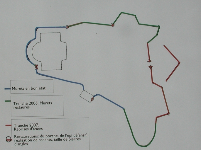 Ouvrage fortifié : murs défensifs et chemins de ronde de l'Île aux Moines (Perros-Guirec)
