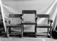 Banc de fidèles : banc d'église, chapelle Sainte-Marie-du-Menez-Hom (Plomodiern)