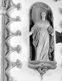 Statue (d'applique, petite nature) : Immaculée Conception, église paroissiale Saint-Aubin (Brandivy)