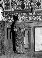 Statue : Saint Guénolé (?), chapelle Saint-Aubin, Lanvaïdic (Port-Launay)