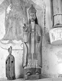 Statue (d'applique, petite nature) : saint évêque, chapelle Saint-Patern (Malguénac)