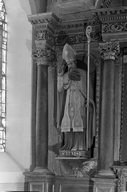 Statue (grandeur nature) : saint Blaise, église paroissiale Saint-Tugdual (Baulon)