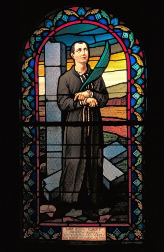 Verrière à personnages de la baie 14 : Barthélemy Robert (Guipry fusionnée en Guipry-Messac en 2016)