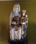Groupe sculpté : sainte Anne Trinitaire, chapelle Sainte-Anne (Cléguérec)