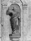 Ensemble de 3 statues : Saint Paul, Saint Jacques le majeur, Sainte Anne (La Fontenelle fusionnée en Val-Couesnon en 2019)