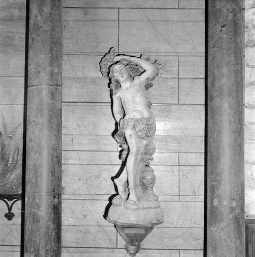 Statue (petite nature) : saint Sébastien, église paroissiale Saint-Jérôme (Cast)