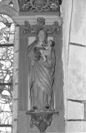 Statue (d'applique, petite nature) : Vierge à l'Enfant, église paroissiale Saint-Paban (Pouldreuzic)