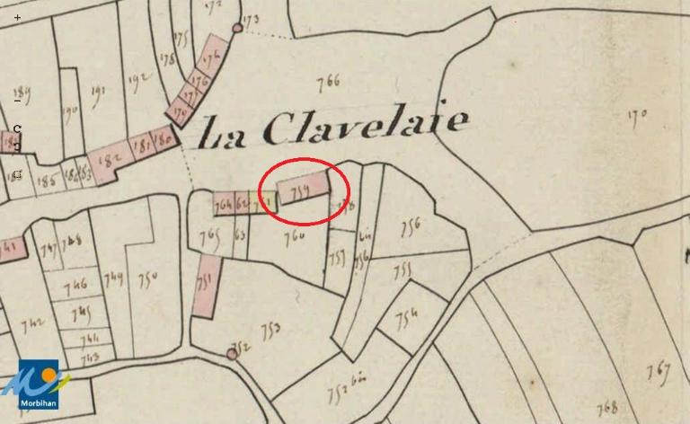 Ferme, la Clavelaie (La Chapelle-Caro fusionnée en Val d'Oust en 2016)