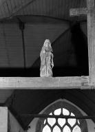 Statue (2, statuette) : vierge, saint Jean, chapelle Notre-Dame, Kerluan (Châteaulin)