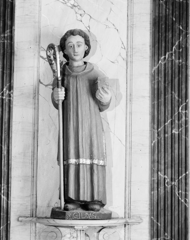 Statue (petite nature) : saint Gildas, chapelle Notre-Dame (Baden)