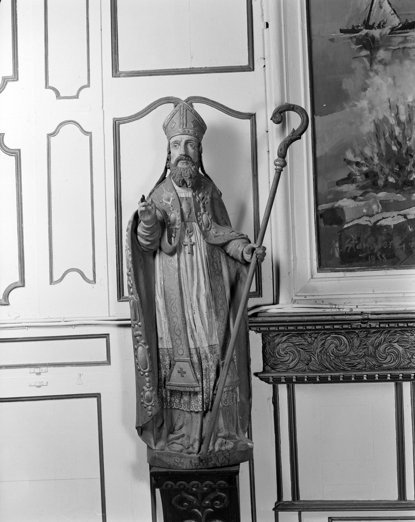 Statue (grandeur nature) : saint Gérand (n° 1), église paroissiale Saint-Gérand (Cléguer)