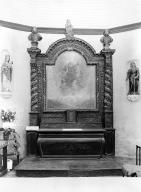 Autel, retable, tabernacle, gradins d'autel (2), bustes (2) (maître-autel, autel tombeau, retable architecturé), chapelle Notre-Dame (Plouénan)