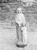 Groupe sculpté : Éducation de la Vierge, chapelle Saint Jean-Baptiste, Saint-Jean-de-Villenars (Ploërmel)