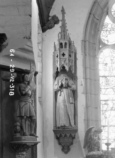 Statue : Saint Trémeur céphalophore, église paroissiale Saint-Trémeur (Kergloff)