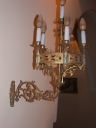 Série de 4 luminaires d'applique d'église et paire de lustres d'église