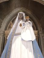 Statue : Vierge à l'Enfant dite Notre-Dame de Bon Secours ou la Vierge noire, Basilique Notre-Dame-de-Bon-Secours (Guingamp)