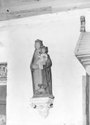 Statue (d'applique, petite nature) : Vierge à l'Enfant dite Notre-Dame de la Clarté, église paroissiale Saint-Yvon, Saint-Guy (Ploërdut)