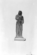 Statue (petite nature) : saint Fiacre, église paroissiale Saint-Tugdual (Baulon)