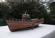 Maquette : demi-coque de la vedette la 'Bretagne'