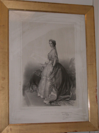 Ensemble de 2 estampes : Portrait de l'empereur Napoléon III, Portrait de l'impératrice Eugénie