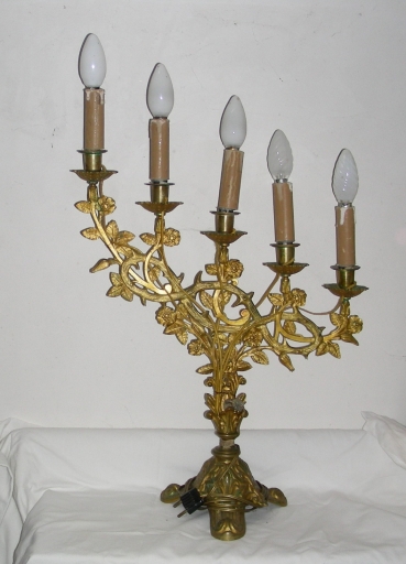 Paire de chandeliers d'église